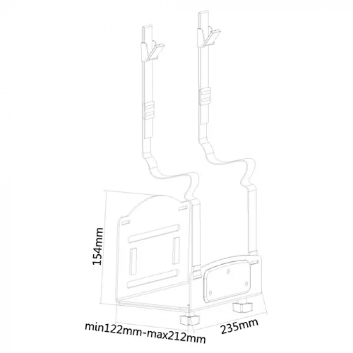 Suport calculator Neomounts Wall Mount, Black