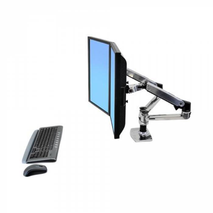 Suport monitor Ergotron LX SIDE-BY-SIDE, 23 - 27inch, Grey