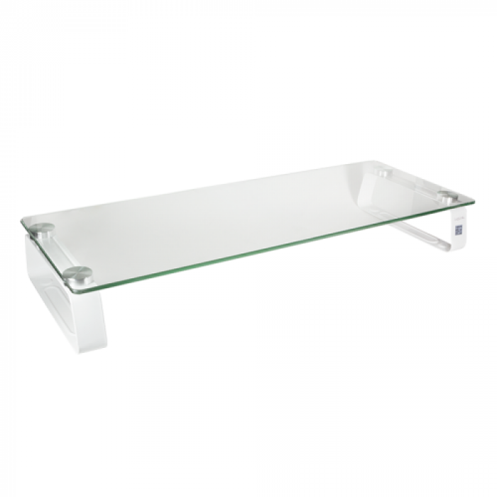 Suport monitor LogiLink Glass tabletop, White