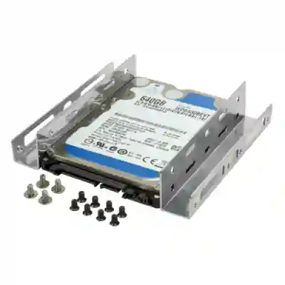 Suport montare HDD LogiLink AD0009, 2.5inch in bay de 3.5inch, 2xHDD