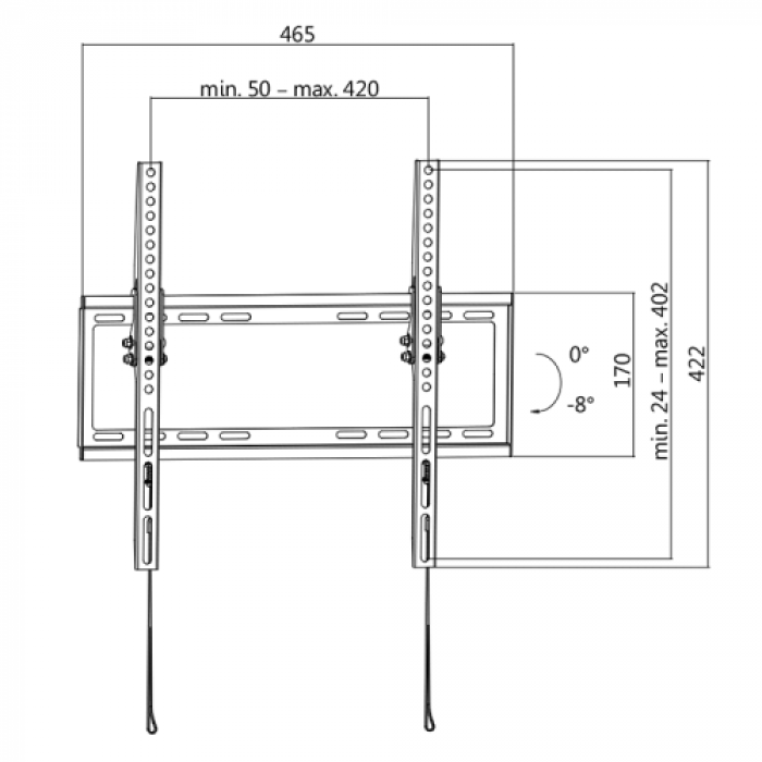 Suport perete LogiLink BP0010, 32-55inch