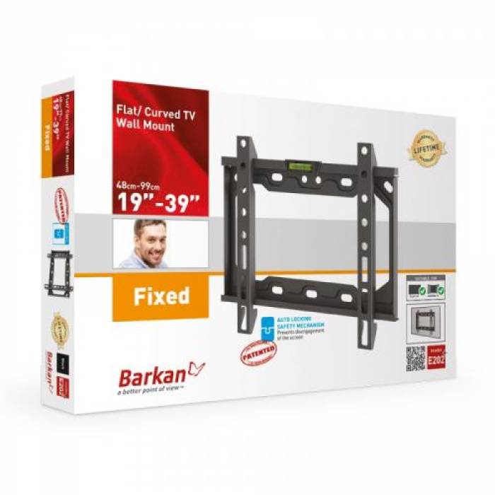 Suport TV Barkan E202+.B, 13-43inch, Black