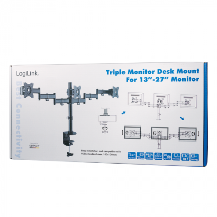 Suport Tv Logilink BP0050, 13-27inch, Grey