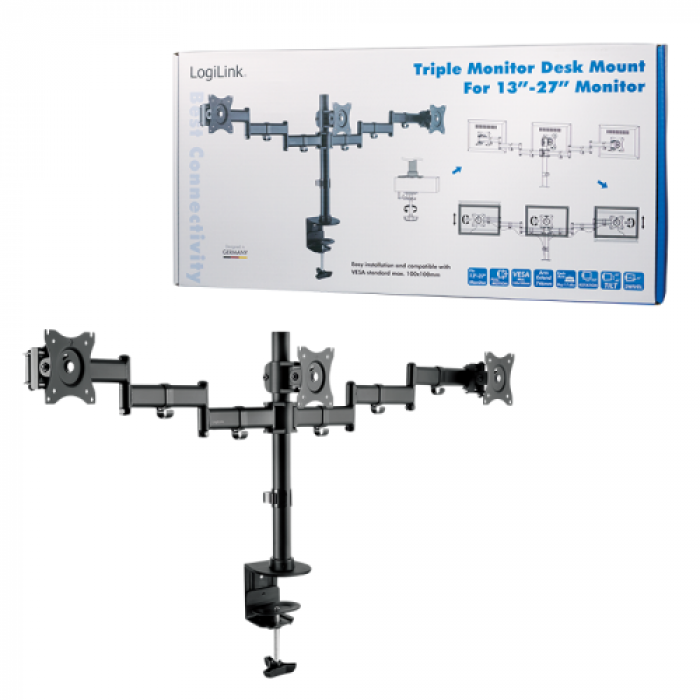 Suport Tv Logilink BP0050, 13-27inch, Grey