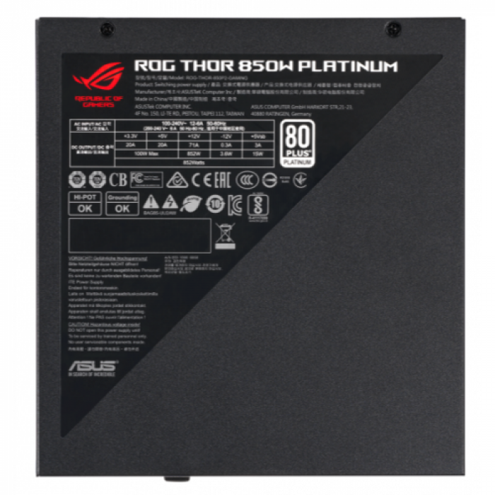 Sursa ASUS ROG THOR PLATINUM II, 850W