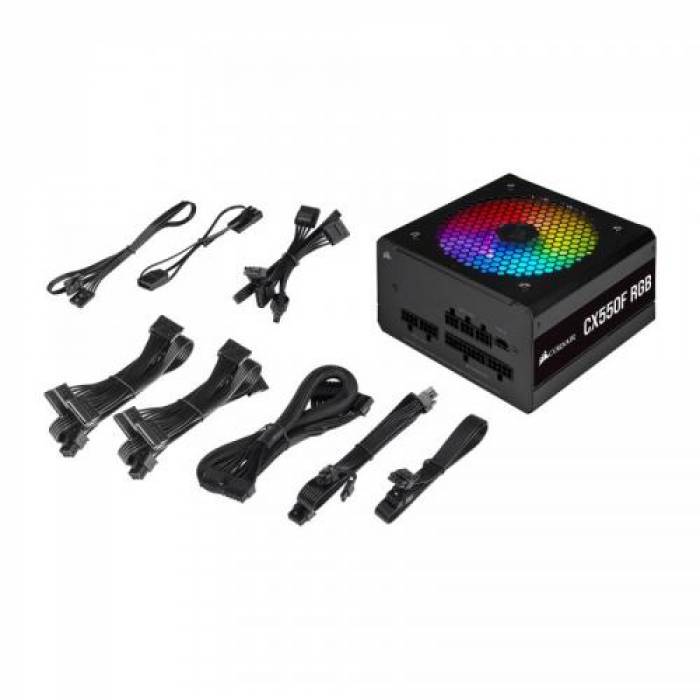 Sursa Corsair CXF Series CX550F RGB Black, 550W