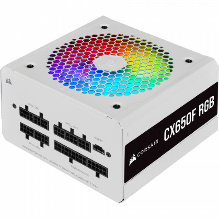 Sursa Corsair CXF Series CX650F RGB White, 650W