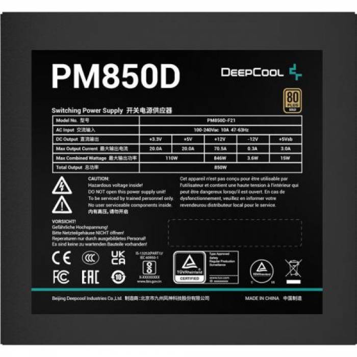 Sursa Deepcool PM850D, 850W