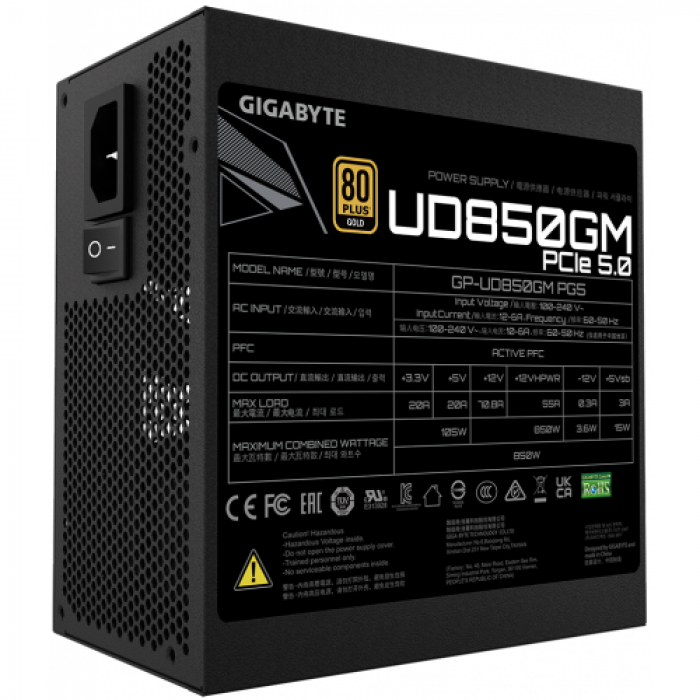 Sursa Gigabyte GP-UD850GM PG5, 850W