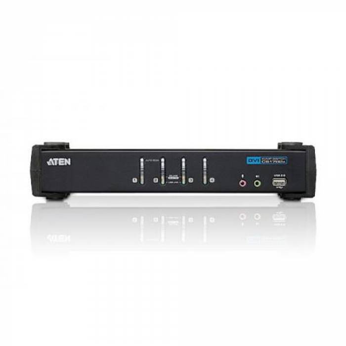 Switch ATEN CS1764A, 4x DVI, Black