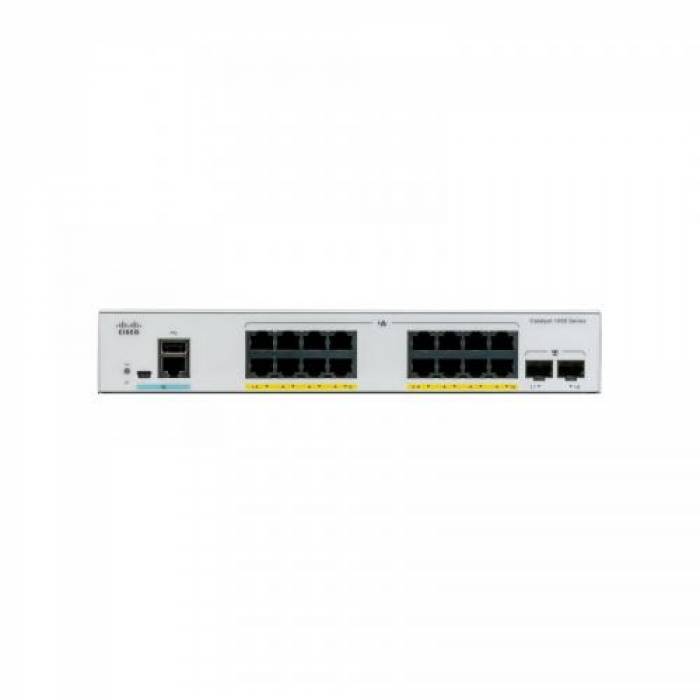 Switch Cisco C1000-16P-2G-L, 16 porturi, PoE