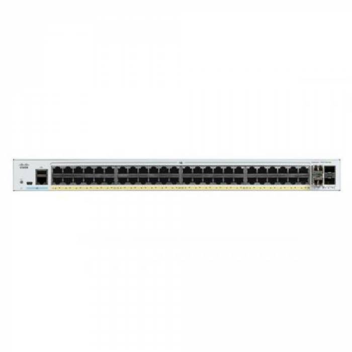 Switch Cisco C1000-48P-4X-L, 48 porturi, PoE