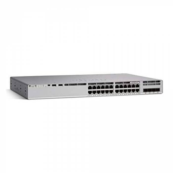 Switch Cisco Catalyst C9200L-24P-4X-E, 24 porturi, PoE+