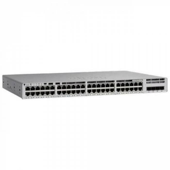 Switch Cisco Catalyst C9200L-48P-4G-E, 48 porturi, POE+