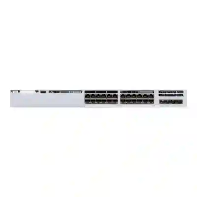 Switch Cisco Catalyst C9300L-24P-4X-A, 24 porturi, PoE