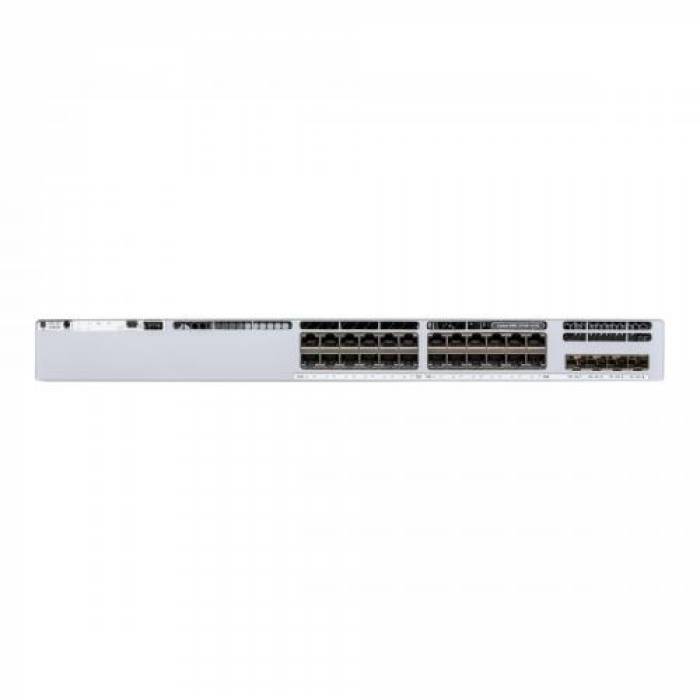 Switch Cisco Catalyst C9300L-24P-4X-A, 24 porturi, PoE