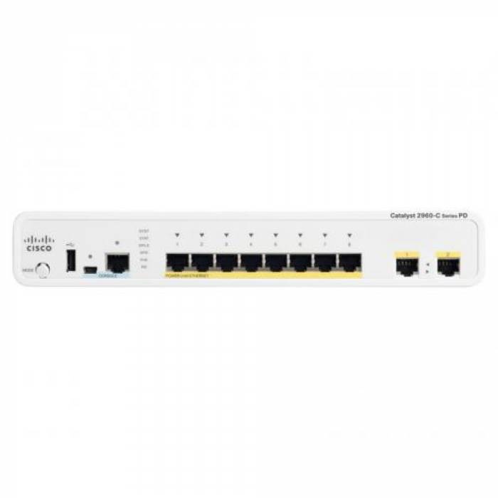 Switch Cisco Catalyst WS-C2960C-12PC-L, 12 porturi, PoE