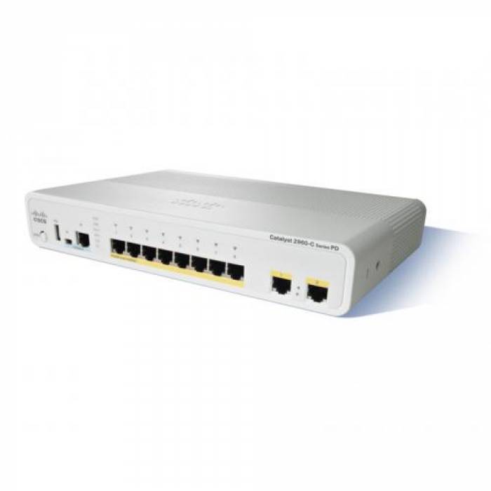 Switch Cisco Catalyst WS-C2960C-12PC-L, 12 porturi, PoE