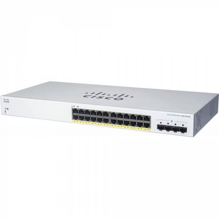 Switch Cisco CBS220-24FP-4G, 24 porturi