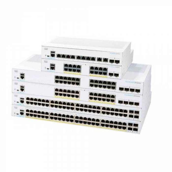 Switch Cisco CBS250-8PP-E-2G-EU, 8 Porturi, PoE