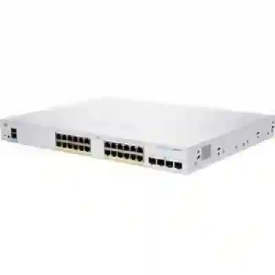 Switch Cisco CBS350-24FP-4X, 24 porturi, PoE
