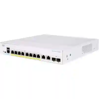 Switch Cisco CBS350-8FP-E-2G, 8 porturi