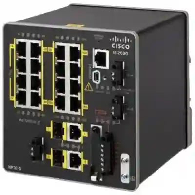 Switch Cisco IE-2000-16PTC-G-L, 16 porturi, PoE
