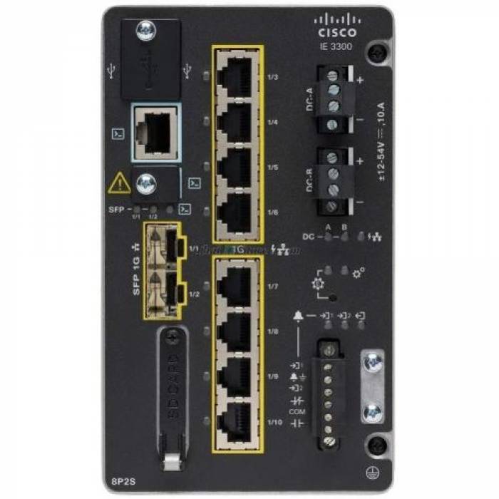 Switch Cisco IE-3300-8T2X-A, 8 porturi