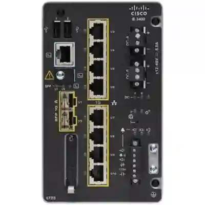 Switch Cisco IE-3400-8T2S-A, 8 porturi
