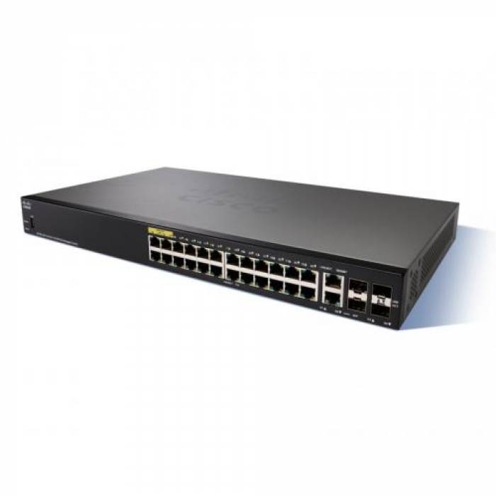 Switch Cisco SF350-24P, 24 porturi, PoE