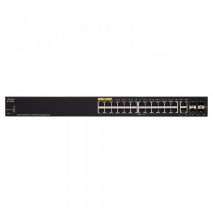 Switch Cisco SF350-24P, 24 porturi, PoE