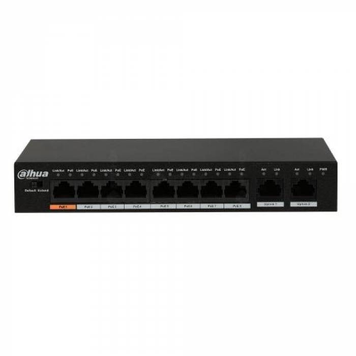 Switch Dahua PFS3010-8ET-96-V2, 8 porturi, PoE