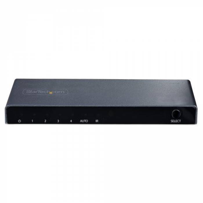Switch HDMI Startech 4PORT-8K-HDMI-SWITCH, 4x HDMI (8K), 1x HDMI (4k), Black