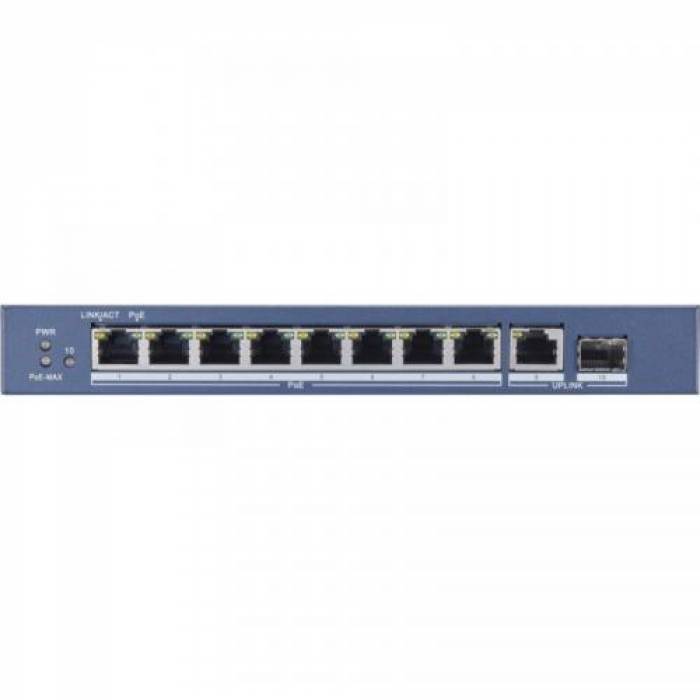 Switch Hikvision DS-3E0510P-E, 8 porturi, PoE