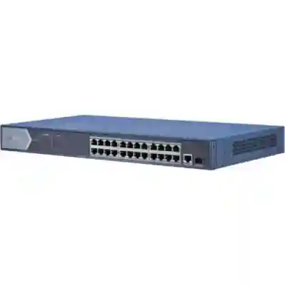 Switch Hikvision DS-3E0526P-E, 24 porturi, PoE