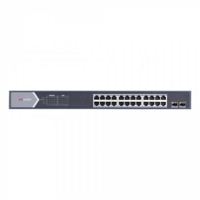 Switch Hikvision DS-3E0526P-E/M, 24 porturi, PoE