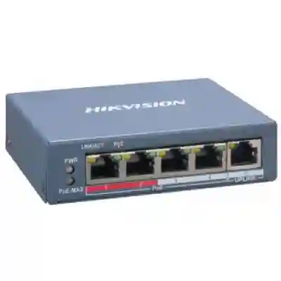 Switch Hikvision DS-3E1105P-EI, 4 porturi, PoE