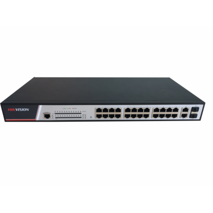 Switch Hikvision DS-3E2326P, 24 porturi, PoE