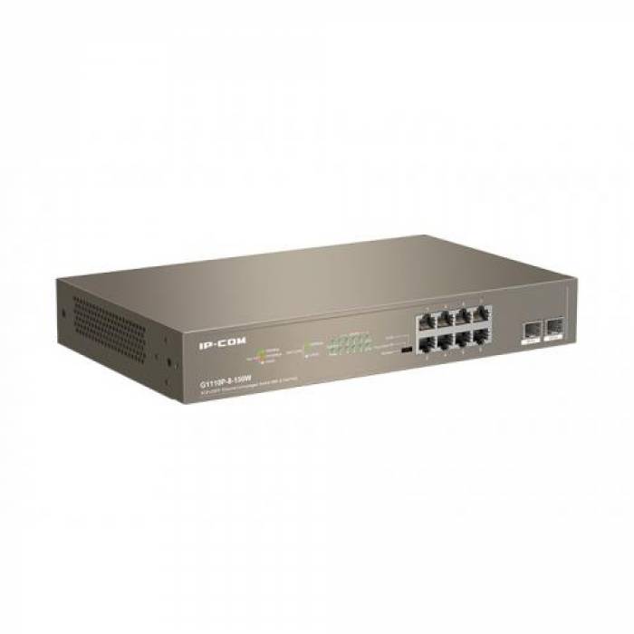 Switch IP-COM G1110P-8-150W, 8 porturi, PoE