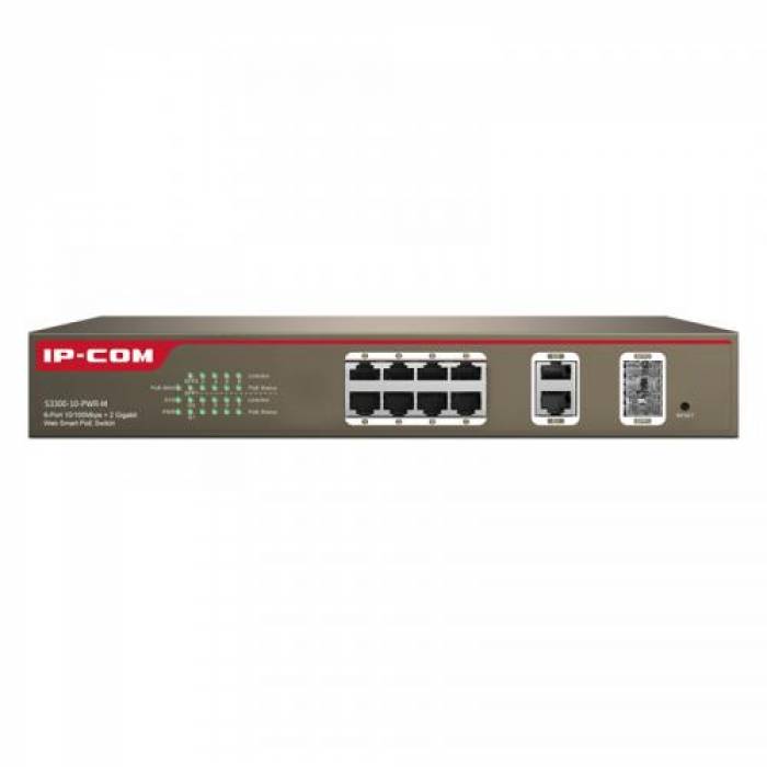 Switch IP-COM S3300-10-PWR-M, 8 porturi, PoE