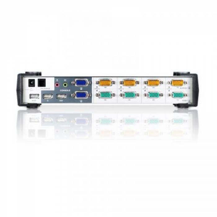 Switch KVM ATEN CS1744, 4-Port USB Dual View, 2-port USB Hub, Audio