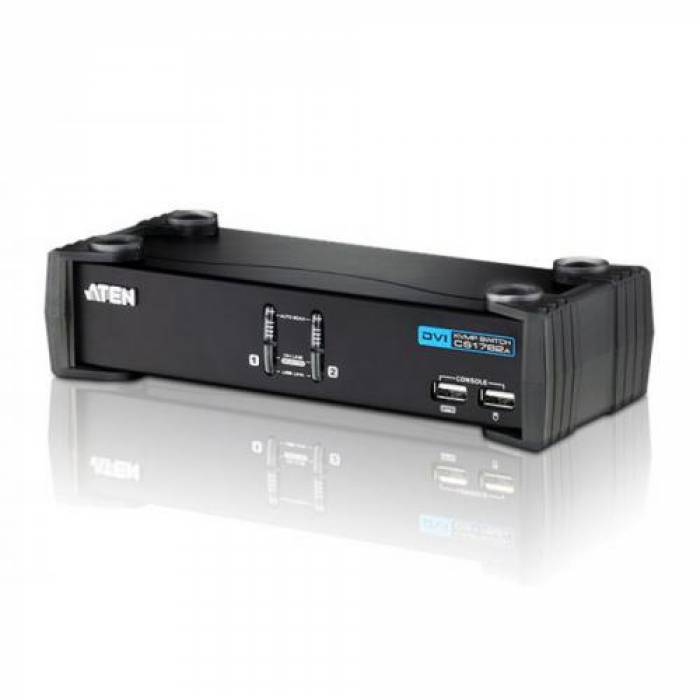 Switch KVM ATEN CS1762A, 2x USB, Black