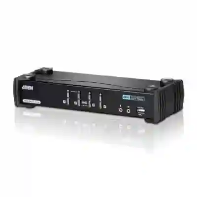 Switch KVM Aten CS1784A-AT-G, 4x DVI, Black