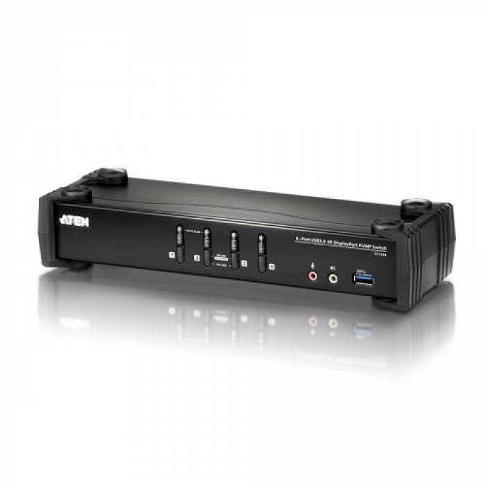 Switch KVM ATEN CS1924M, 4x USB 3.0, Black