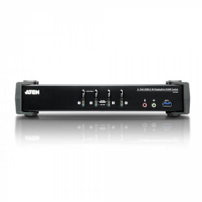 Switch KVM ATEN CS1924M, 4x USB 3.0, Black