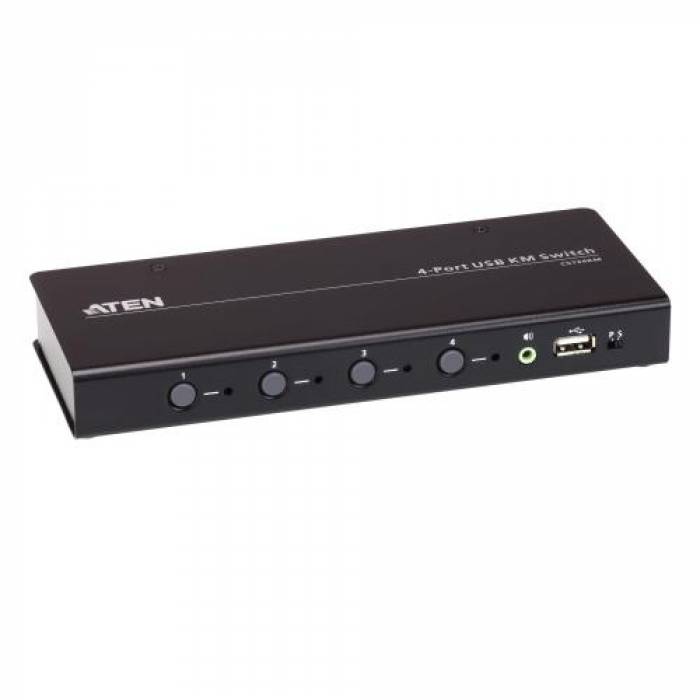 Switch KVM ATEN CS724K, 4x USB, Black