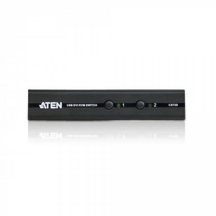 Switch KVM ATEN CS72D, 2x USB, Black