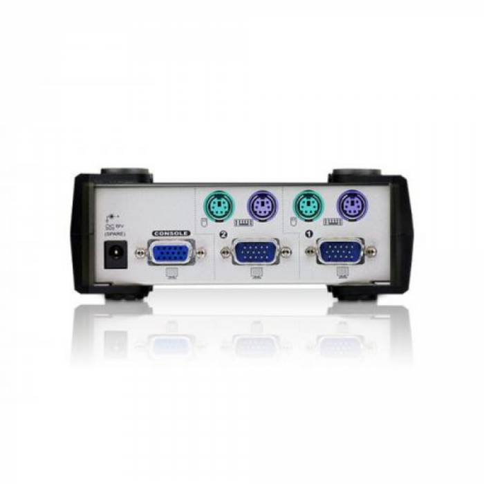 Switch KVM ATEN CS82A, 2x PS/2, Black