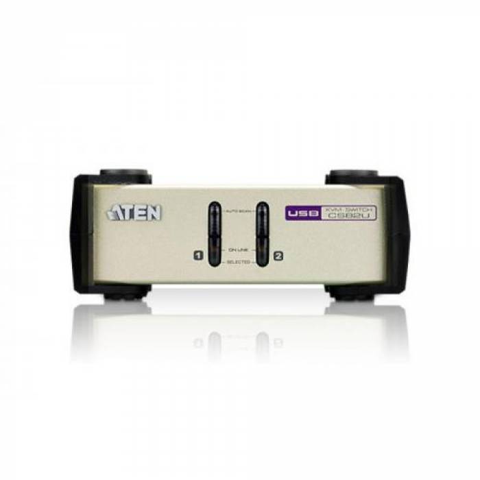 Switch KVM ATEN CS82U, 2x USB, Black