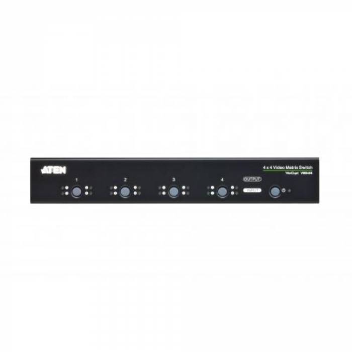 Switch KVM ATEN VM0404, 4x VGA, Black